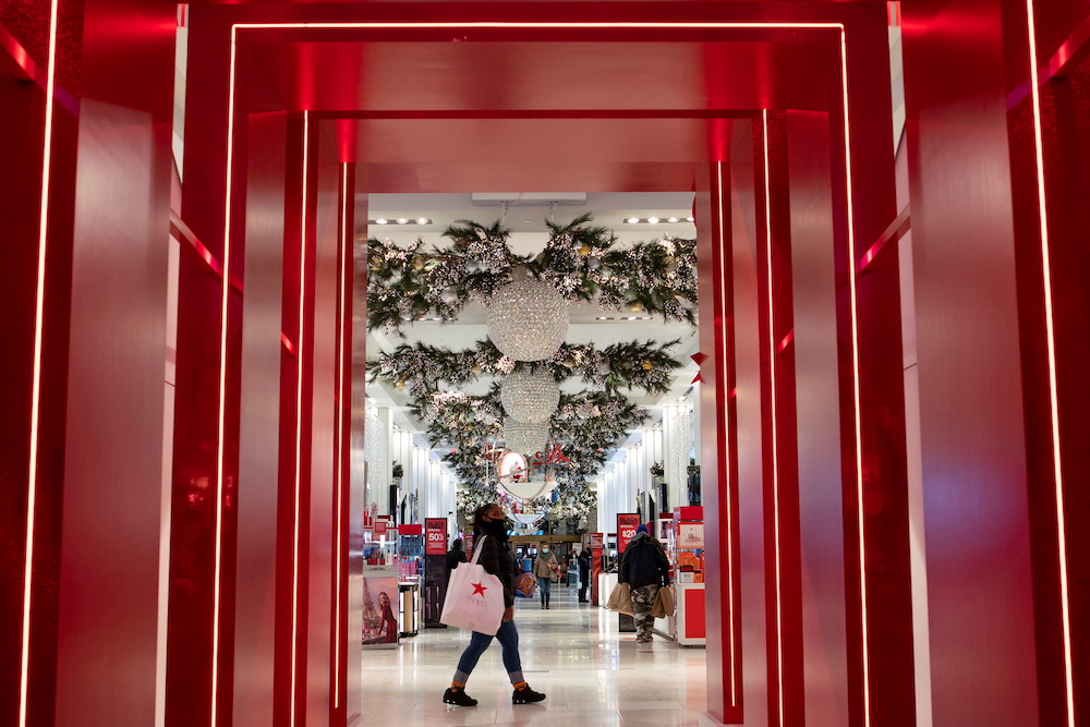 People visit Macy's Herald Square during early opening for the Black Friday sales in Manhattan, New York November 27, 2020. u00e2u20acu201d Reuters pic