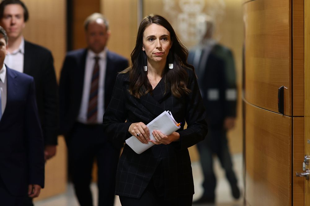 New Zealandu00e2u20acu2122s Prime Minister Jacinda Ardern arrives for a press conference to speak about the charges laid over the 2019 White Island volcanic eruption, in Wellington on November 30, 2020. u00e2u20acu201d AFP pic