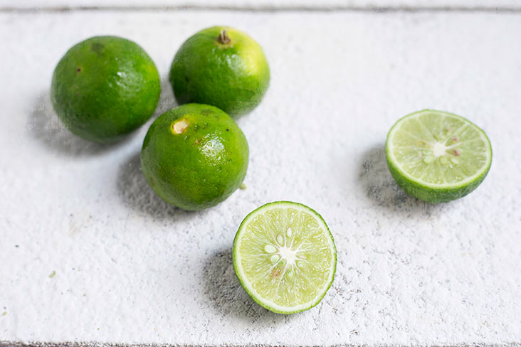Fresh green limes for the requisite acidity