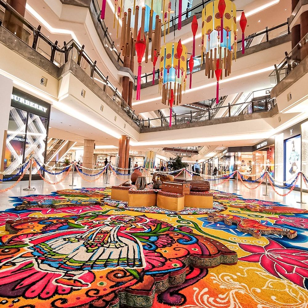 The Gardens Mall pulled out all the stops with an intricately designed kolam featuring Indian classical dancers. u00e2u20acu201d Picture courtesy of The Gardens Mall