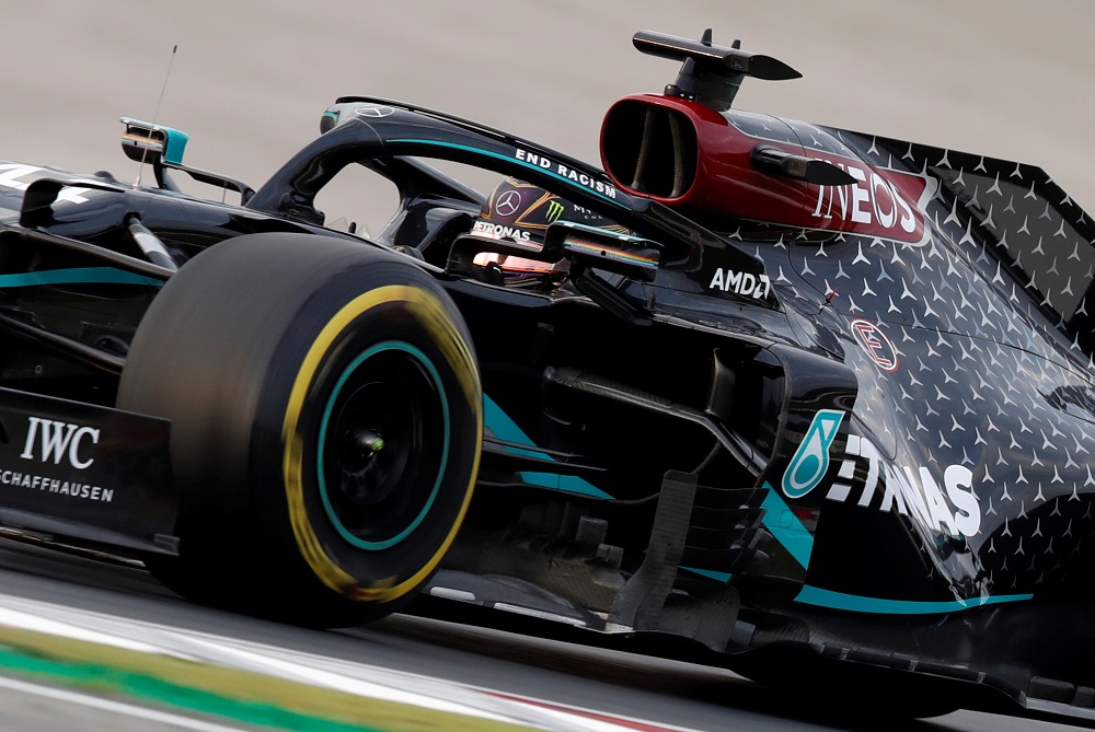 Mercedes' Lewis Hamilton during a practice session in Istanbul November 13, 2020. u00e2u20acu2022 Pool via Reuters