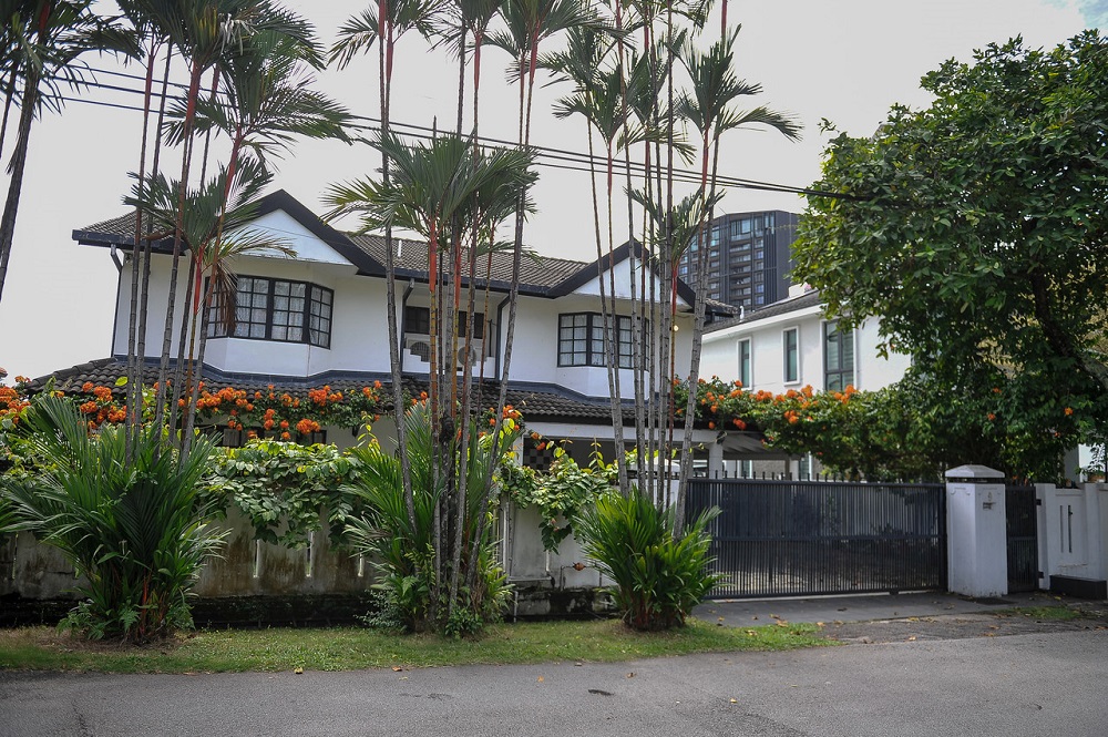A view of the double-storey house where the robbery-cum-murder took place, in Bukit Bandaraya, Bangsar November 29, 2020. u00e2u20acu201d Bernama pic