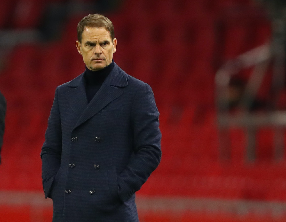 Netherlands coach Frank de Boer during the match against Spain at the Johan Cruijff Arena, Amsterdam, Netherlands, November 14, 2020. u00e2u20acu2022 Reuters picnn