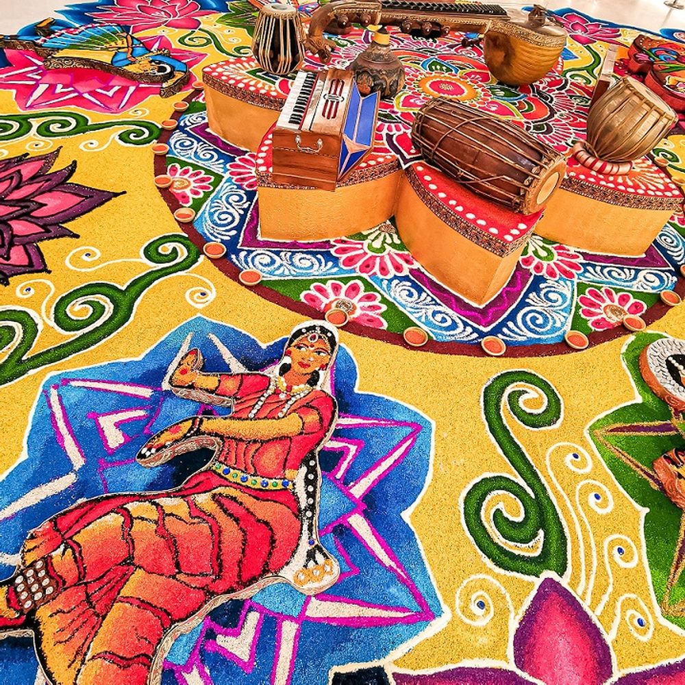 The image of a Bharatanatyam dancer is among the eight traditional Indian dance forms featured in The Gardens Mall’s kolam design this year. — Picture courtesy of The Gardens Mall