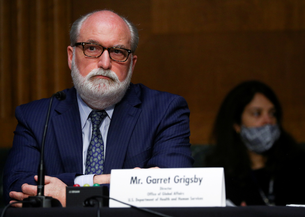 Garrett Grigsby, director of the HHS Office of Global Affairs, testifies at a Senate Foreign Relations Committee hearing on the US international coronavirus disease response on Capitol Hill in Washington, June 18, 2020. u00e2u20acu201d Reuters pic 