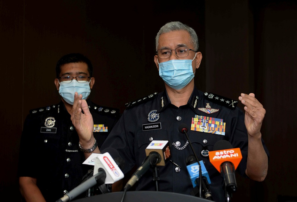Kedah police chief Datuk Hasanuddin Hassan speaks during a press conference in Alor Setar November 26, 2020. u00e2u20acu2022 Bernamapic