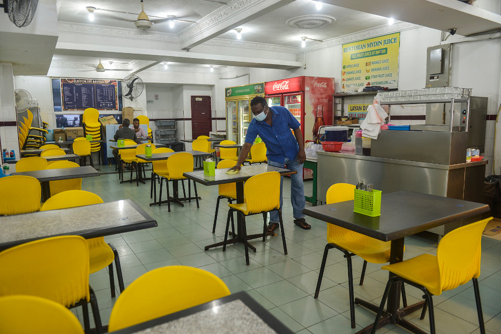 A restaurant in Bangsar during the conditional movement control order (CMCO) in Kuala Lumpur November 20, 2020. u00e2u20acu201d Picture by Miera Zulyana  
