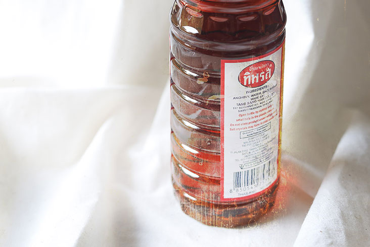 'Nam pla' or Thai fish sauce adds a caramelised flavour to the stir fried cabbage