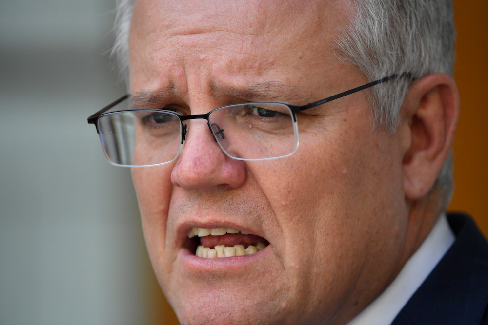 Australian Prime Minister Scott Morrison speaks at a press conference at Parliament House in Canberra, Australia, November 13, 2020. u00e2u20acu2022 Reuters picn n