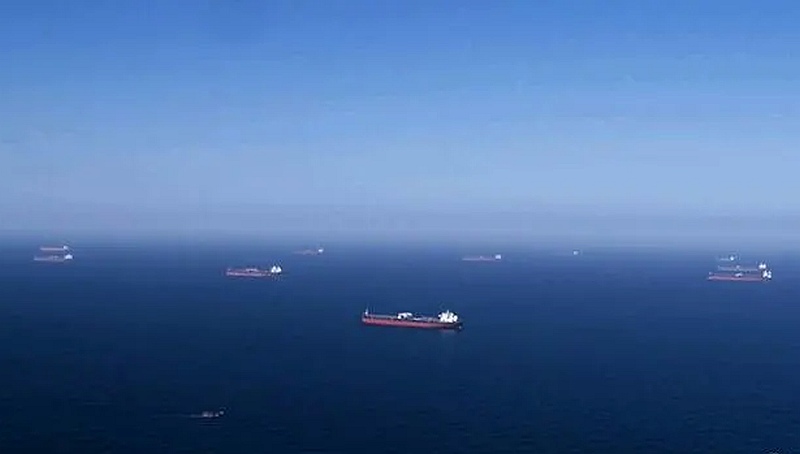 Aramco tankers being loaded with oil at an undisclosed sea location April 1, 2020. u00e2u20acu201d Saudi Aramco pic via AFP