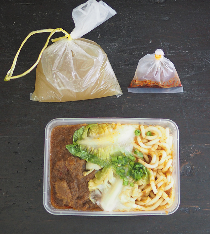 You can order delivery of the food like their spicy braised beef noodles within certain areas provided you order a minimum of RM30