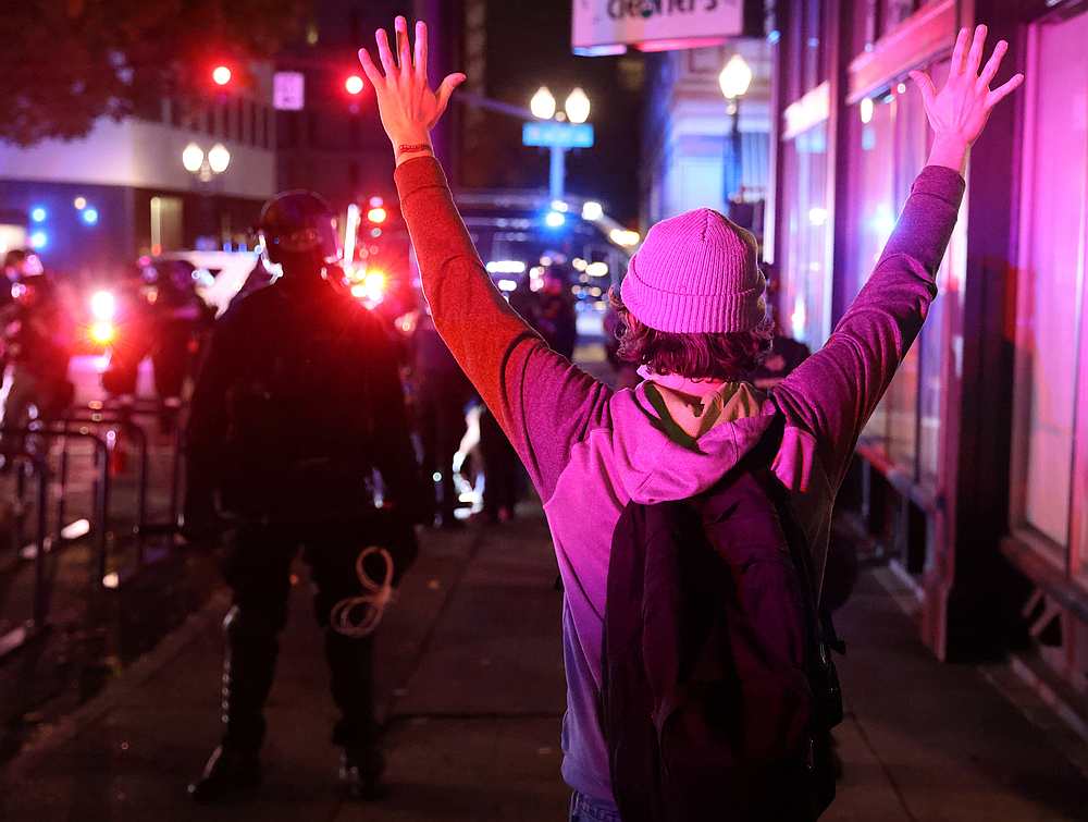 Police arrest 10 in Portland, 50 in New York on night after US vote ...