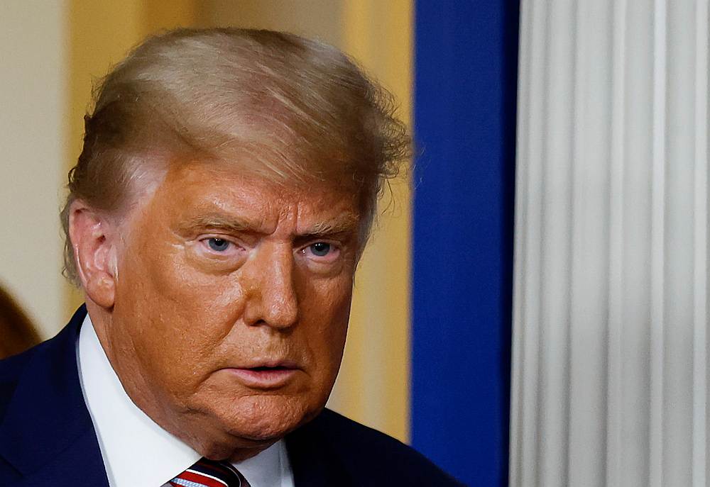 US President Donald Trump arrives to speak about the 2020 election results in the Brady Press Briefing Room at the White House in Washington November 5, 2020. u00e2u20acu201d Reuters pic