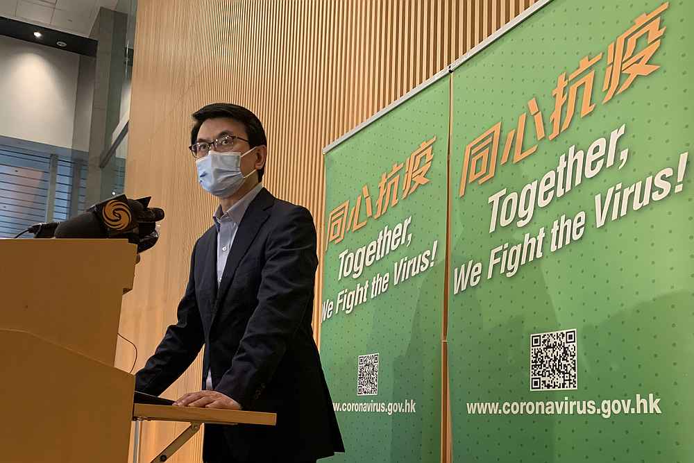 Hong Kong's Secretary for Commerce and Economic Development Edward Yau speaks to the media on the now delayed travel bubble between Hong Kong and Singapore, following a rise in Covid-19 cases in Hong Kong  November 21, 2020. u00e2u20acu201du00e2u20acu201d Reuters pic 
