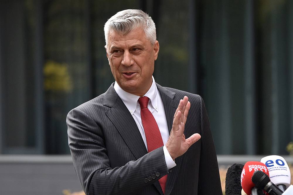 Kosovo's President Hashim Thaci during a news conference as he resigns to face war crimes charges at a special court based in the Hague, in Pristina, Kosovo November 5, 2020. u00e2u20acu201d Reuters pic