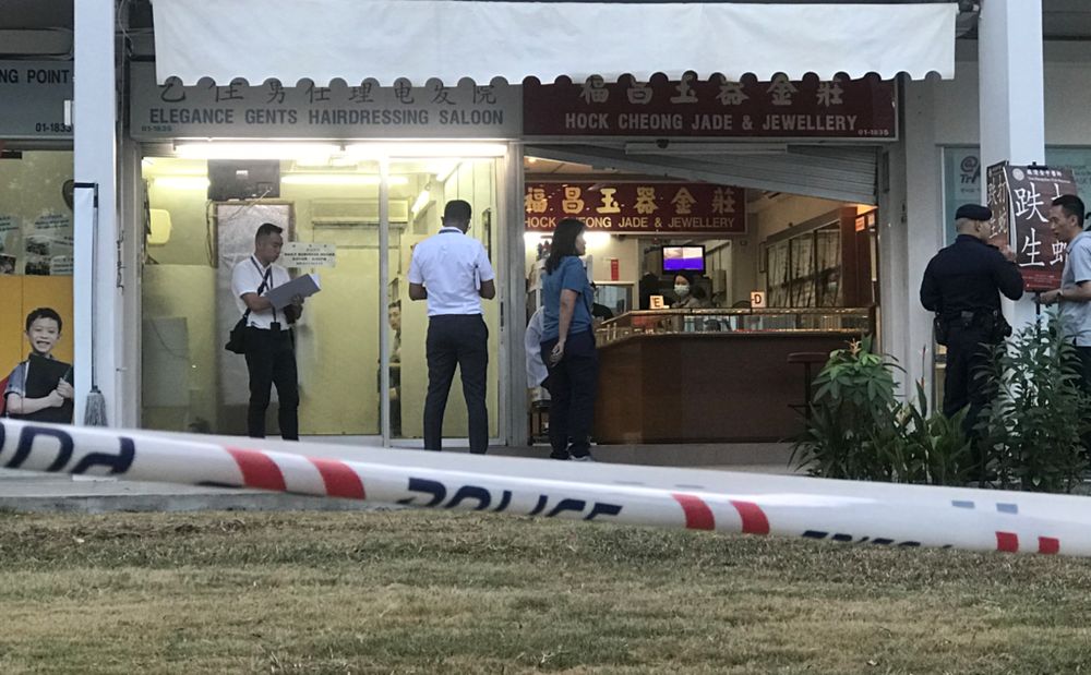 Hock Cheong Jade & Jewellery Shop in Ang Mo Kio was robbed on Aug 14 last year. u00e2u20acu201d TODAY file pic