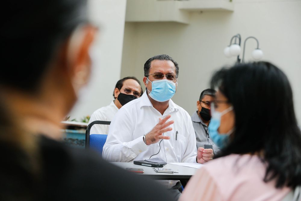Penang state exco Jagdeep Singh Deo speaks during a press conference at the Gurney Park Condominium in George Town November 17, 2020. u00e2u20acu201d Picture by Sayuti Zainudinn