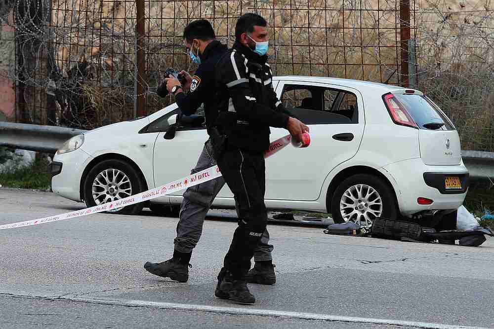 Israeli security forces cordon off an area at the scene of what Israeli police said was an attempted car-ramming attack at a checkpoint in East Jerusalem November 25, 2020. u00e2u20acu201d Reuters pic