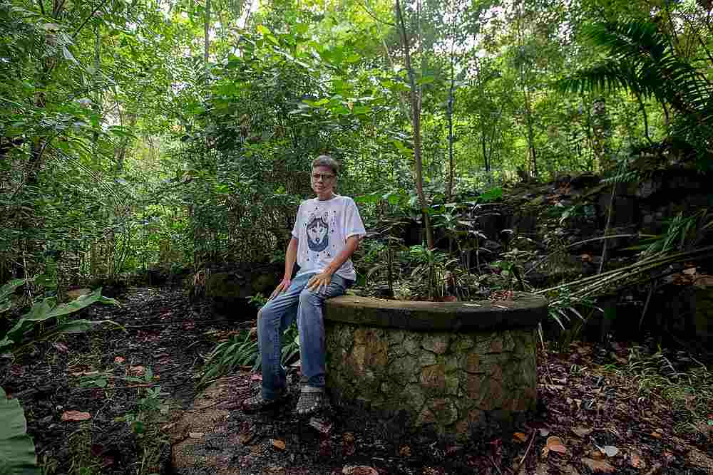 Jimmy Tan at the abandoned Bukit Batok Hillside Park. The 47-year-old has launched a petition calling for a greater part of it to be protected from development. u00e2u20acu201d TODAY pic