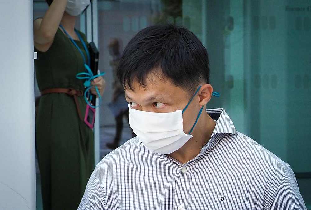 Karl Liew leaving the Singapore State Courts November 5, 2020. u00e2u20acu201d TODAY pic