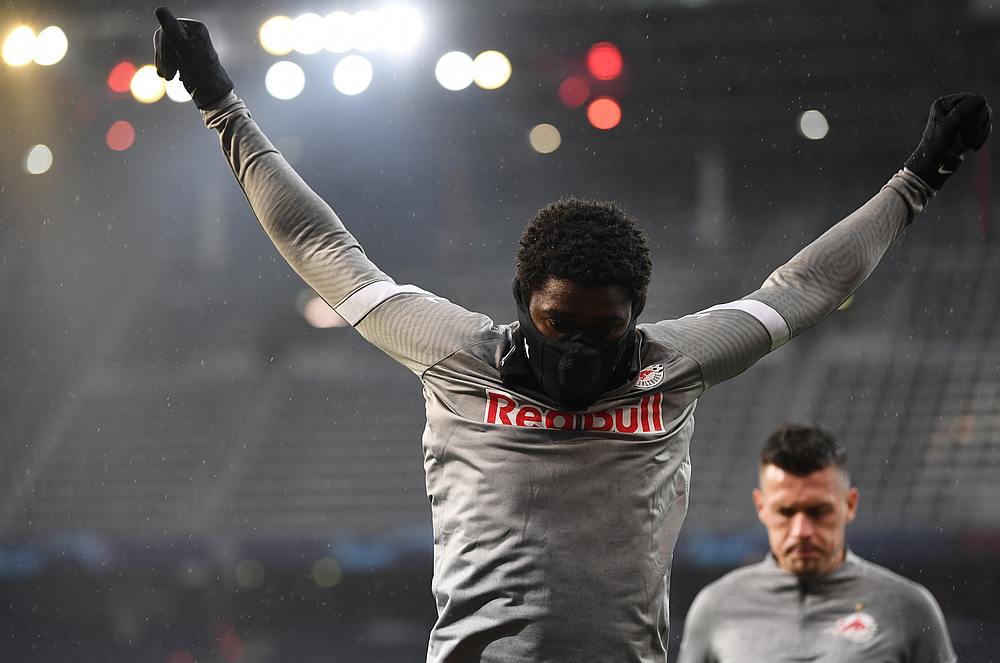 FC Salzburg's Sekou Koita during warming up for the Champions League Group A match with Bayern Munich at Red Bull Arena Salzburg, Austria November 3, 2020. u00e2u20acu201d Reuters pic