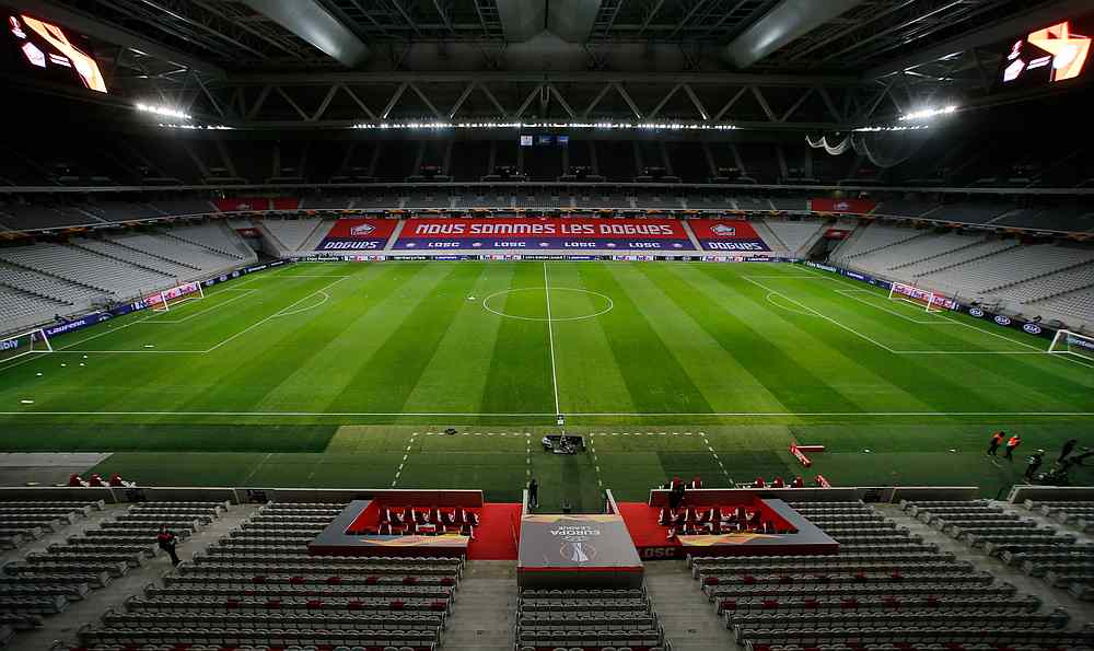 General view inside the stadium before the Europa League Group H football match betwen Lille and Celtic at  Stade Pierre-Mauroy, Lille, France October 29, 2020. u00e2u20acu201d Reuters pic