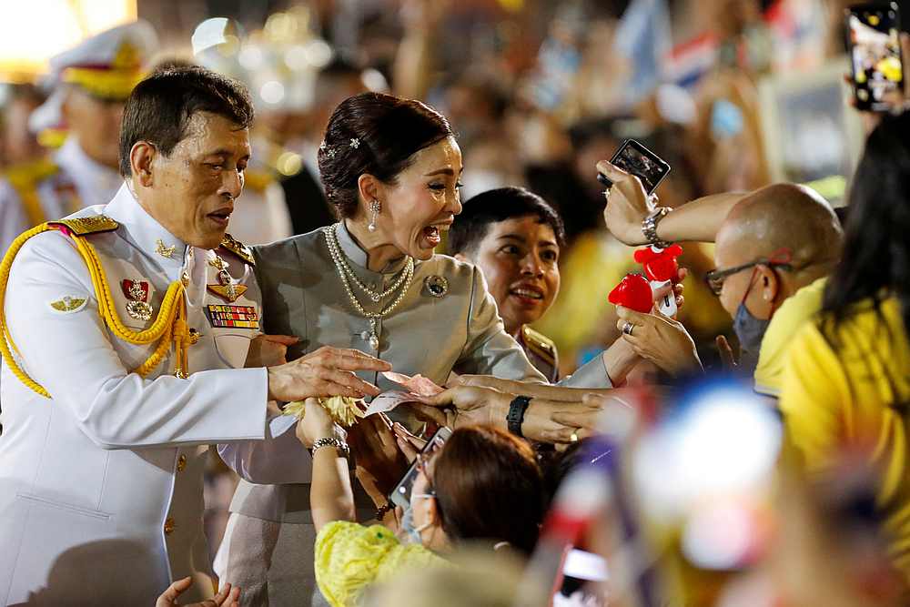 Thailand's King Maha Vajiralongkorn and Queen Suthida greet royalists at The Grand Palace in Bangkok, Thailand November 1, 2020. u00e2u20acu201d Reuters pic
