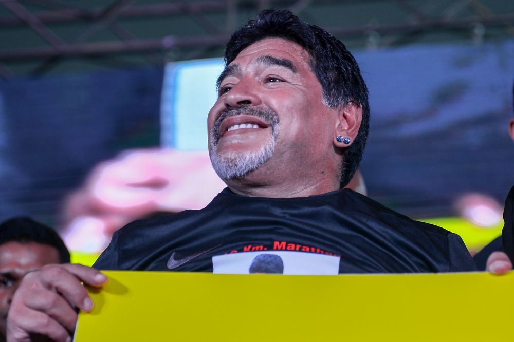 Diego Maradona attends the launch of the Boby & Maradona Gold Diamond Showroom at NU Sentral, May 30, 2015. u00e2u20acu201d Picture by Firdaus Latif
