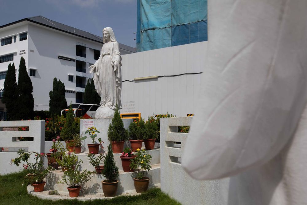 The Church of the Nativity of the Blessed Virgin Mary said on Nov 13, 2020 that a statue on its premises was vandalised the day before. u00e2u20acu201d TODAY pic