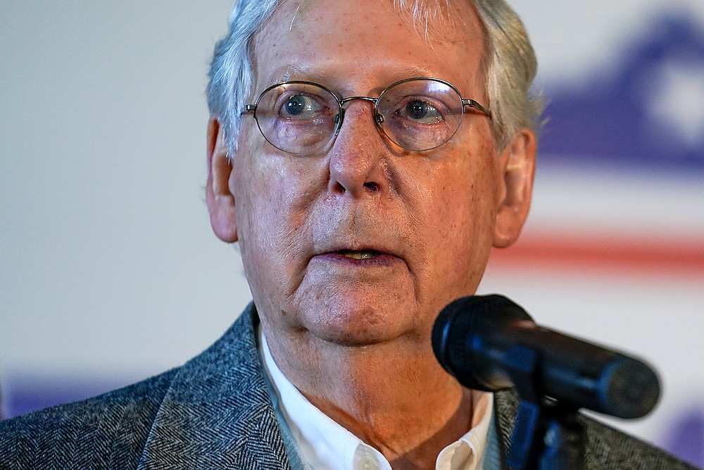 Senate Majority Leader Mitch McConnell speaks during a stop in Versailles, Kentucky November 2, 2020 u00e2u20acu201d Reuters pic