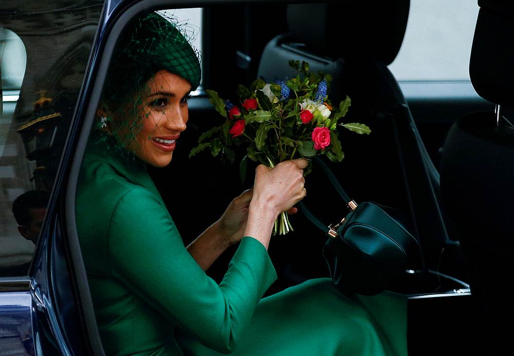 Meghan, Duchess of Sussex, leaves after the annual Commonwealth Service at Westminster Abbey in London, Britain March 9, 2020. u00e2u20acu201d Reuters pic