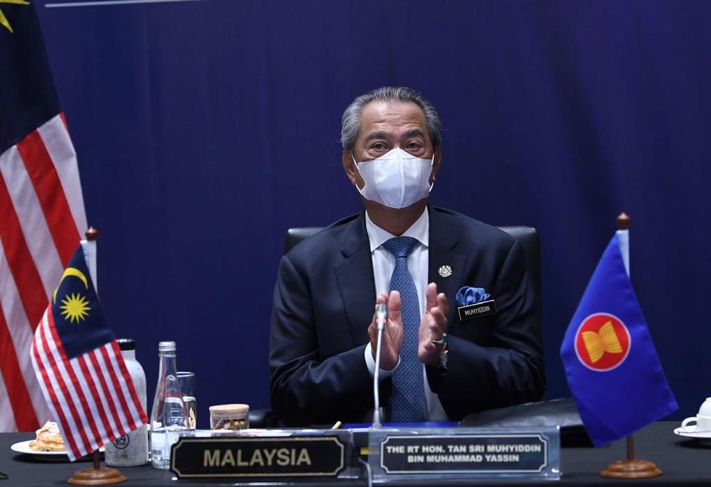 Prime Minister Tan Sri Muhyiddin Yassin attends the 37th Asean Summit via video conference in Kuala Lumpur November 12, 2020. u00e2u20acu201d Picture via Facebook
