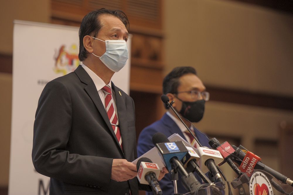 Health Director-General Tan Sri Dr Noor Hisham Abdullah speaks during a press conference in Putrajaya on November 4, 2020. u00e2u20acu201d Picture by Shafwan Zaidon