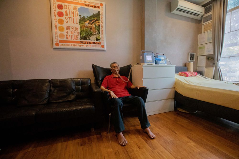 Ooi Lin Kah relies on a ventilator to breathe. — TODAY pic