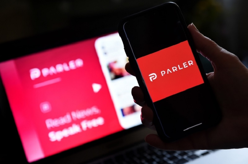 The Parler app u00e2u20acu2022 free to download for iOS and Android u00e2u20acu2022 topped the download lists earlier this week. u00e2u20acu2022 AFP pic