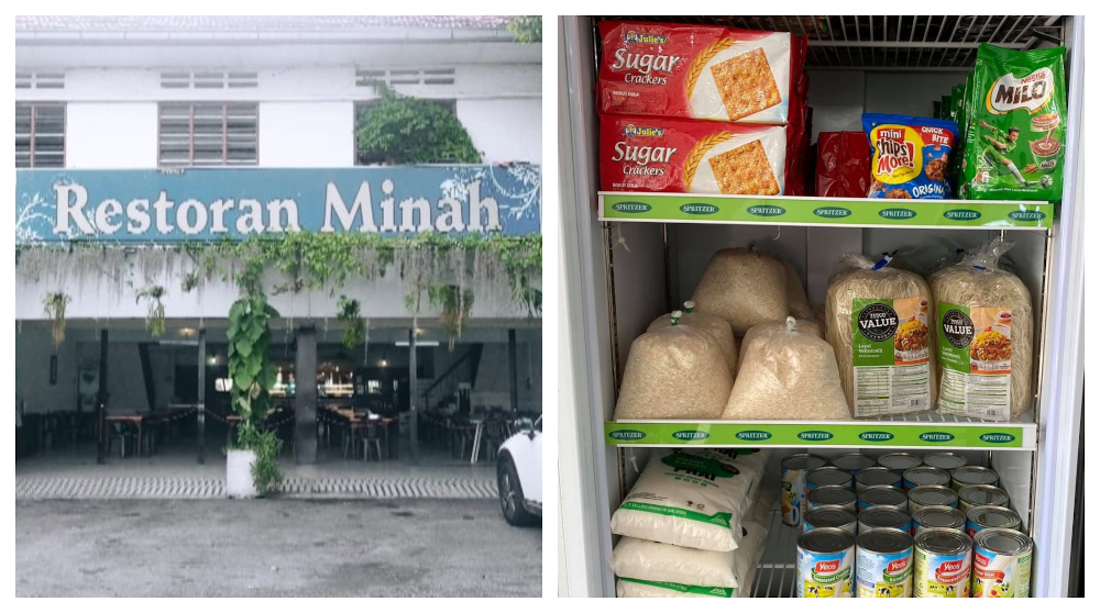 Restoran Minah has been helping feed the elderly, single mothers and disabled with its food bank corner. — Picture via Facebook/MinahRestaurant