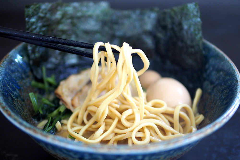 The noodles are thicker than your usual ramen places and you can dictate the texture you prefer.