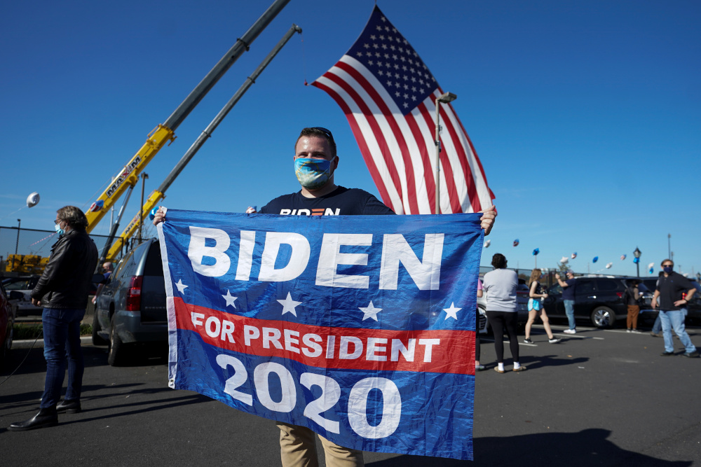 People celebrate media announcing that Democratic US presidential nominee Joe Biden has won the 2020 US presidential election in Alphabet City neighbourhood of Manhattan November 7, 2020. u00e2u20acu201d Reuters pic