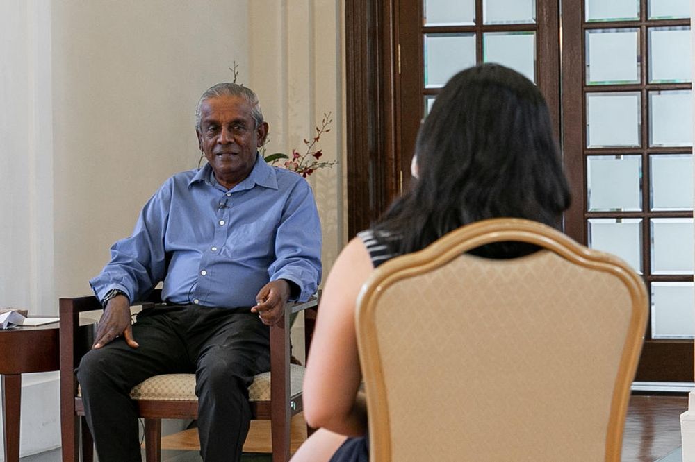Veteran statesman and diplomat Professor S Jayakumar during a media interview for his new book: Governing: A Singapore Perspective. u00e2u20acu201d Singapore MFA pic