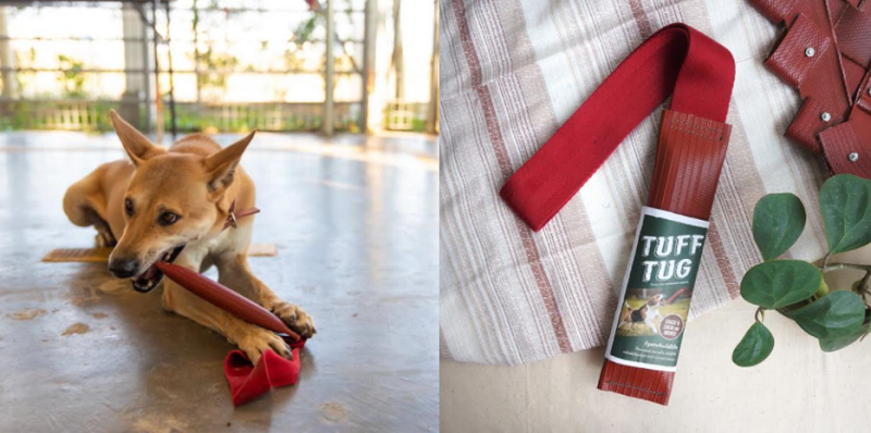 Who would’ve thought that seat belts could be turned into toys? ― Picture courtesy of Air Asia Foundation