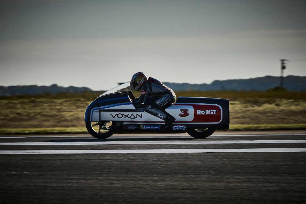 The Voxan Wattman, ridden by Max Biaggi, set a slew of speed records. u00e2u20acu201d Picture courtesy of Venturi via AFP-Relaxnews