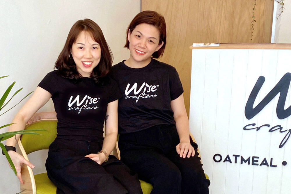 The team behind Wise Crafters: Samantha Ng (right) and Genie Hor (left).