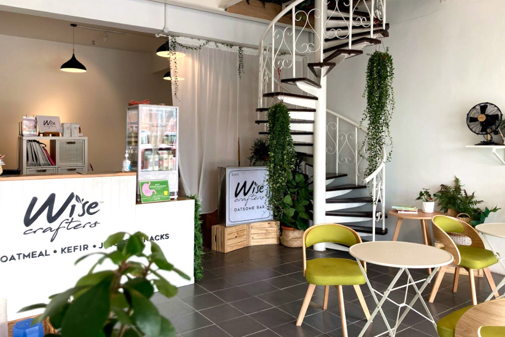 Inside the Wise Crafters Oatsome Bar in Damansara Uptown.