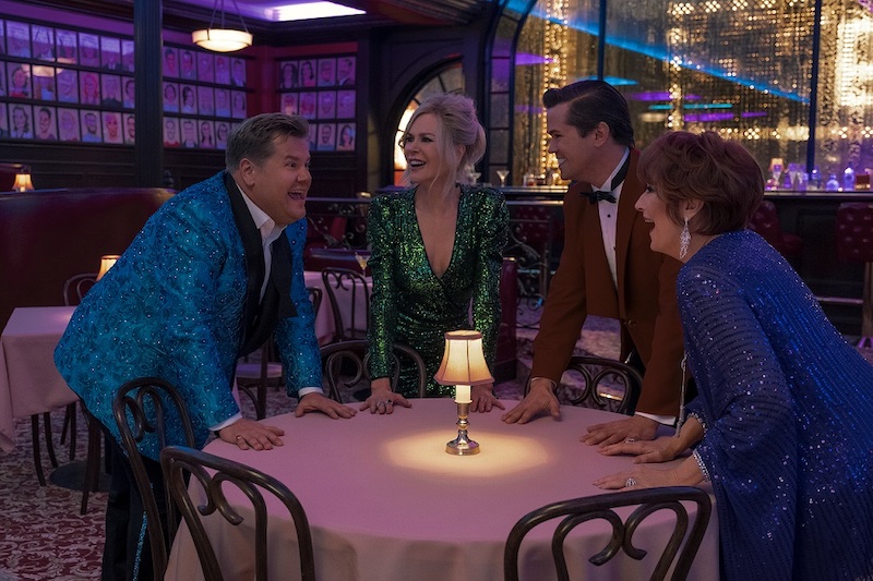 (from left) James Corden, Nicole Kidman, Andrew Rannells and Meryl Streep star in the Netflix musical comedy u00e2u20acu02dcThe Promu00e2u20acu2122. u00e2u20acu201d Picture courtesy of Netflix