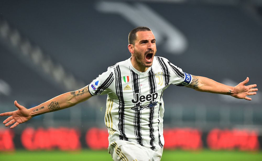 Juventus' Leonardo Bonucci celebrates scoring their second goal against Torino, Turin December 6, 2020. u00e2u20acu201d Reuters pic