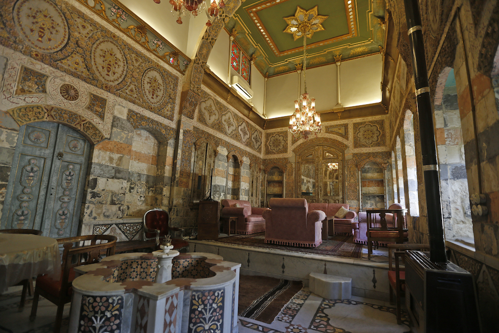 A view shows the living room of Syrian businessman Sameer Ghadban in the old part of Syria's capital Damascus November 10, 2020. — AFP pic