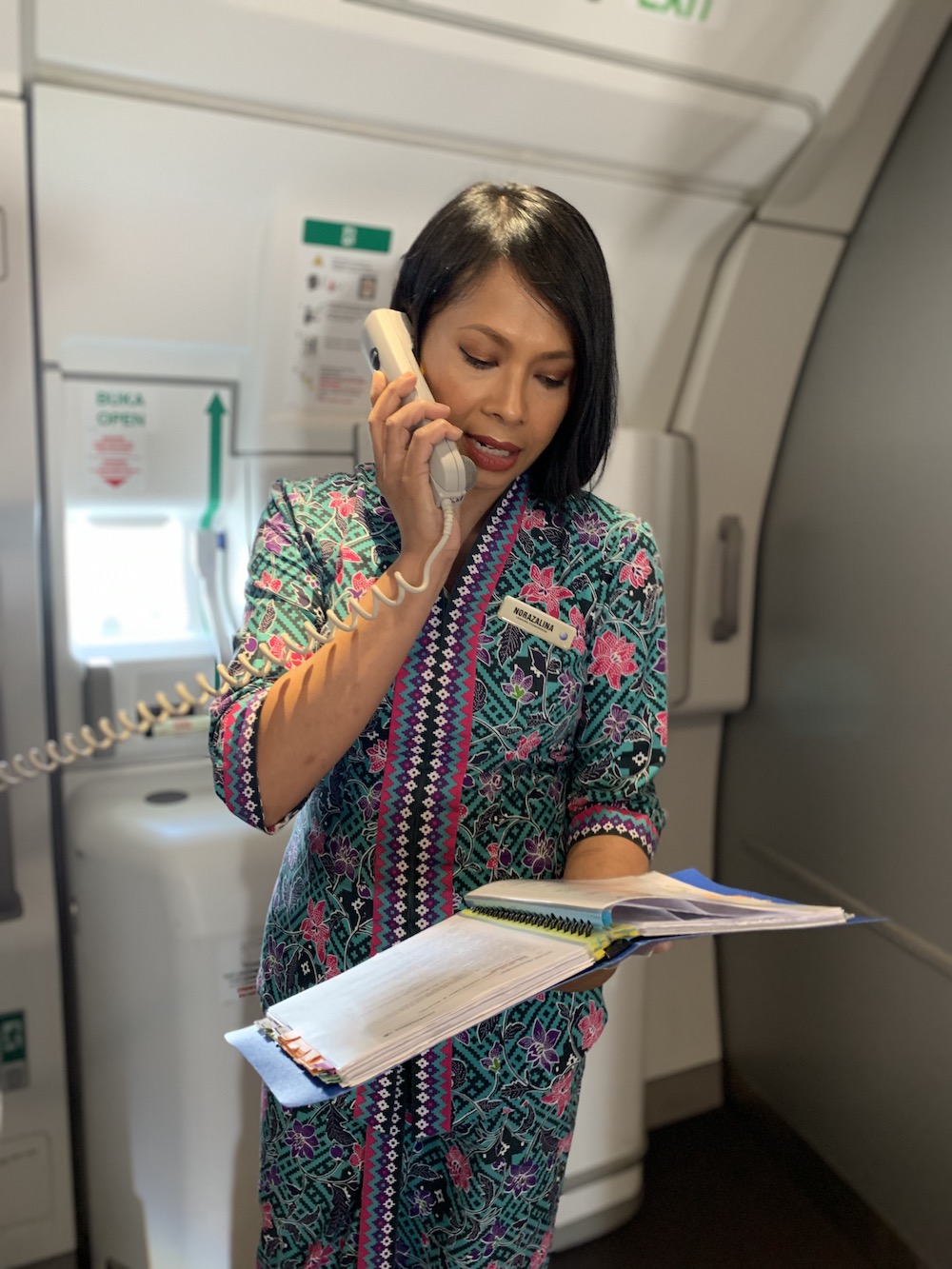Leading stewardess Norazalina Abdul Majid is proud she contributed to a crisis handbook. — Picture courtesy of Malaysia Airlines Berhad