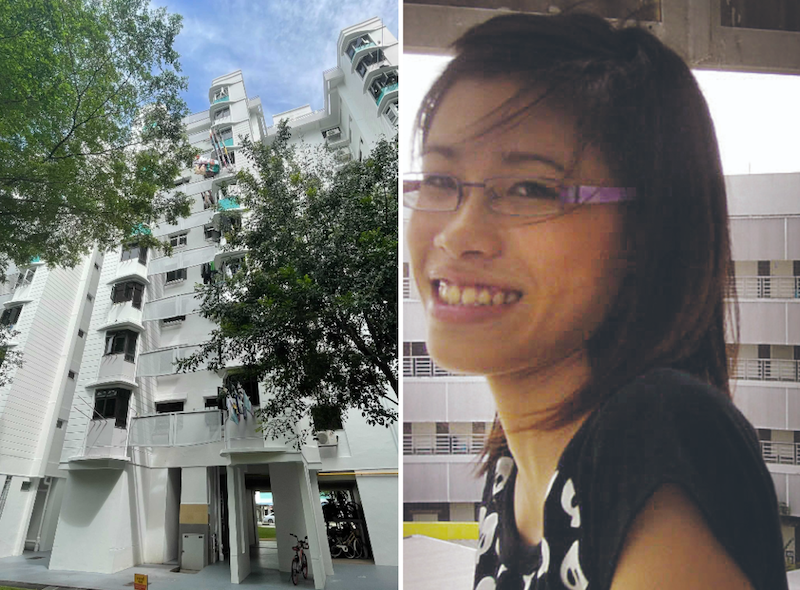 A file photo shows Felicia Teo Wei Ling (right) who went missing in 2007 when she was 19. A photo taken on December 17, 2020 (left) shows a Housing and Development block at Marine Terrace, where Teo was last seen before she disappeared. u00e2u20acu201d TODAY pic