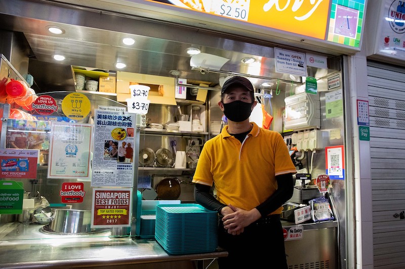 Kelly Ng, 49, the owner of 63 Laksa stall, at the Ghim Moh food centre. — TODAY pic