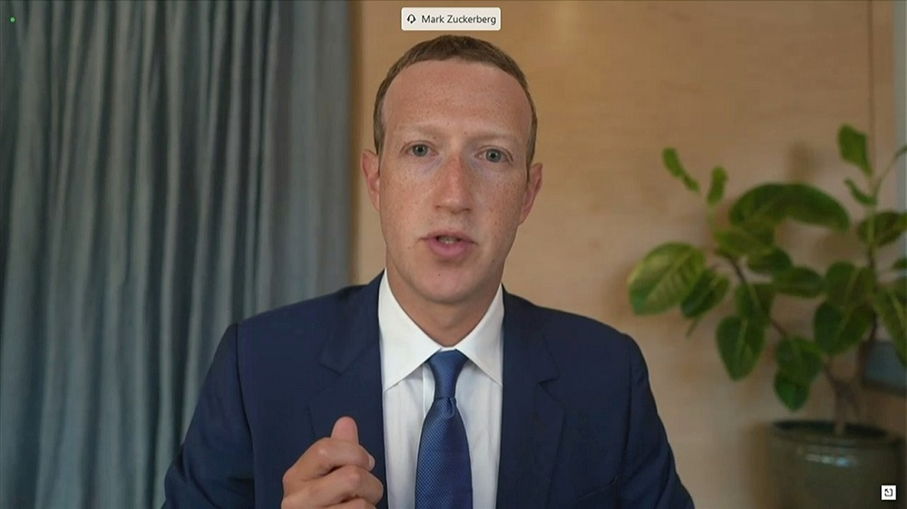 Facebook CEO Mark Zuckerberg testifies remotely via videoconference in this screengrab made from video during a Senate Judiciary Committee hearing, in Washington November 17, 2020. u00e2u20acu201d Reuters pic